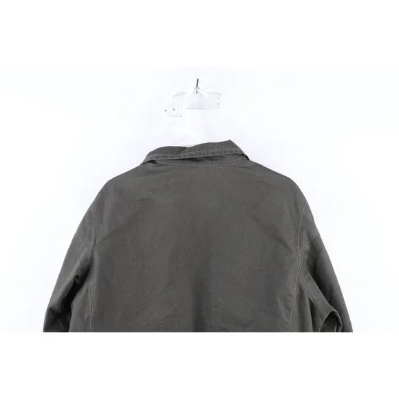 Kuhl Mountains Mens Large Vintage Patina Dye Burr Combed Canvas Jacket Green